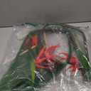 Artificial Bird of Paradise Flowers Real Touch 31.5'in Long Stem Flower 4 Pcs, with Bird of Paradise Leaves 33.5'in Long Stem Greenery Plants 2 Pcs,for Home Garden Wedding Party Decor (Red 6 Stems)