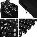 ODIZLI 1950s Dress for Women Retro Sleeveless Tie Neck Polka Dot Swing Dress with Belted Evening Party Cocktail Dresses (XL)