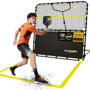 7x7 FT Pickleball Rebound Net, Pickleball Net for Dinks Volleys Hits Training, Freely Adjustable Angle Various Ball Practice Rebounder for Outdoor Indoor