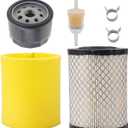 Z355E Air Filter Oil Filter Replacement for John Deer Z335E Z345M Z345R Z345 Z225 Z235 Z355R E120 Z335 Z355 Z335M 17.5hp 19.5hp 20hp 21hp Engine Parts Tune Up Kit for 4648 Mower