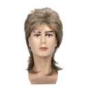 Kaneles Mullet Wigs for Men 80s Costumes Fancy Party Accessory Cosplay Halloween Hair Wig (Blonde)