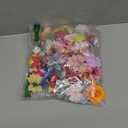 Hoteam 100 Pcs 300 Pcs Faux Flower Heads Silk Artificial Plum Blossom Heads DIY Fake Mini Flowers Assorted Silk Decorative Daisy Roses Craft Supplies for Wedding Party Wreath (Bright)