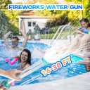 2 x Firework Water Gun, 2PCS Fireworks Water Gun, Couples Romantic Firework Style Water Guns, High Pressure Pull-Out Sprinkler Spray Toys for Pool Party, Bathing