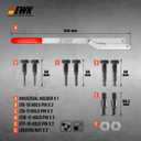 EWK Universal Camshaft Pulley Holder & Fan Clutch Removal Tool Set, Adjustable Sprocket Holding Wrench with 4 Pin Sizes for Timing Belt, Cam Gear & Pulley Service