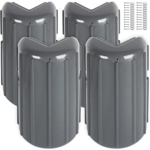 Dock Corner Bumpers,Boat Dock Bumper,Corner Dock Bumper Fenders,Dock Bumpers Marine,Boat Dock Bumpers for Edging,Includes Mounting Hardware(4Pack), Grey