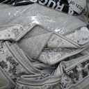 9x12 Area Rug Living Room: Washable Large Abstract Modern Soft Stain Resistant Indoor Floor Rugs Non Slip Accent Carpet for Bedroom Nursery Playroom Office Dining Room Dorm Home House- Black Grey