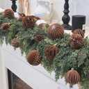 3.15INCH Brown Velvet Ornaments for Christmas Tree, 12PCS Glitter Flocked Christmas Ornaments Decorations Balls Set Decor