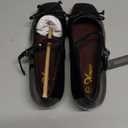 Athlefit Women's Mary Jane Flats Dressy Comfortable Square Toe Ballet Flats Shoes with Buckle Strap (7, Black)