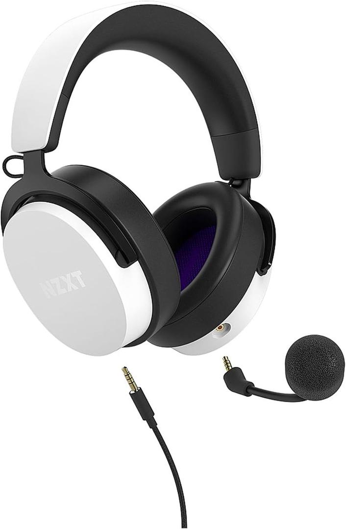 NZXT Relay Headset White High Resolution 7.1ch Surround Gaming Headset AP-WCB40-W2 SP1107 ()