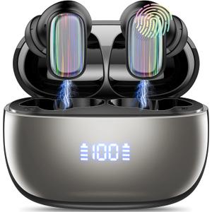 AI Language Translator Earbuds Real Time, 164 Language/6 Translation Modes Translator Earbuds 3-in-1 Translation Headphones, Bluetooth 5.4 Translation Device for Travel Business Learning, Black