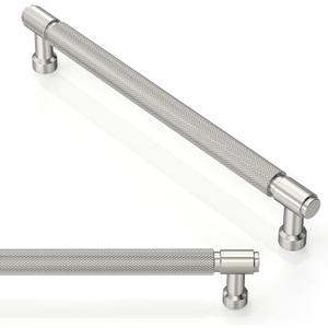 10 Pack Brushed Satin Nickel Knurled Cabinet Pulls 7.5 Inch(192mm) Kitchen Cabinet Handles Cabinet Hardware Drawer Pulls