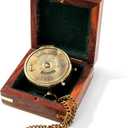 Pocket Calendar Compass – Engraved Brass Nautical Compass for Camping, Travel, Boating, and Home Decor – Gifts for Kids, Teens & Family