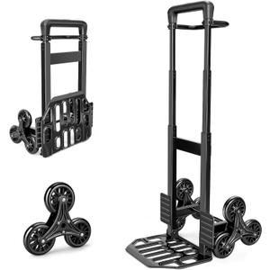KEDSUM 460 LBS Stair Climbing Dolly, Folding Dolly Cart with Wheels for Stairs, Telescoping Handle & 100% Thickened Steel Stair Climbing Cart for Warehouses, Homes, and Offices, Height 49.2 inch