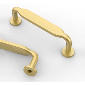 Asidrama 10 Pack 3 Inch(76mm) Brushed Gold Kitchen Cabinet Handles, Cabinet Pulls Kitchen Cabinet Hardware for Cupboard Drawer Pulls (3" Hole Center)