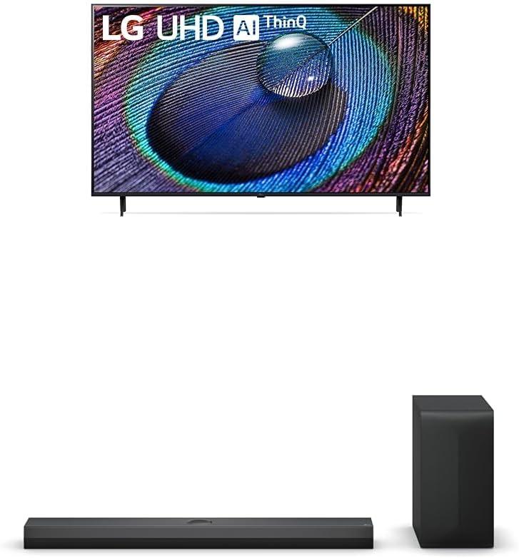 LG 50-Inch Class UR9000 Series Alexa Built-in 4K Smart TV (3840 x 2160),Bluetooth, Wi-Fi, USB, Ethernet, HDMI 60Hz Refresh Rate, AI-Powered 4K,Black, 3.1.1 ch. Sound Bar with Dolby Atmos