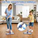 Microfiber Floor Mop for Hardwood Floors: 55" Adjustable Professional Flat Mop with 4 Washable Pads Stainless Steel Handle for Wet Dry Laminate Tile Vinyl Floor & Wall Cleaning