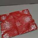 Joyfol Day Christmas Red Table Runner 14 x 33 Inch, Cutwork Embroidered White Snowflake Table Runners, for Xmas Holiday Winter Festival Kitchen Dining Tabletop Decoration