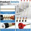 Washer Machine Suspension Rods DC97-05280W for Samsung WA50R5200AW/US WA50R5400AV/US WA45T3200AW/A4 WA45N3050AW/A4 WA50R5400AW/US WA45H7200AW/A2 WA45H7000AW/A2,Replace DC97-16350S DC97-16350U.