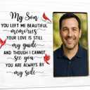 Memorial Cardinal Gifts Picture Frame for Loss of Son, Sympathy Gifts, In Memory of Grandpa Wooden Picture Frames for Loss of Child