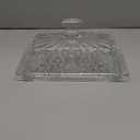 Crystal Covered Butter Dish,8inch Classic Glass 2-Piece Design Butter Keeper with Lid | Butter Holder | Dishwasher Safe