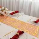 4 x Snowkingdom 2Pcs Gold Table Runner, 11108 Inch Red and Gold Sequin Glitter Foil Metallic Thin Mesh Table Runner, Sparkle Centerpiece for Wedding Party Birthday Holiday Kitchen Dinner Decoration