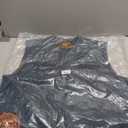 Milwaukee Leather MDM3001 Men's 'Covert' Black Denim Collarless Club Style Motorcycle Biker Vest w/Dual Closure (4X-Large, Blue)