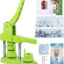 Happizza Button Maker Machine, (3rd Gen) Installation-Free 25mm(1 in) DIY Pin Button Maker Press Machine Kit, Badge Punch Press Machine with Free 500pcs Button Parts&Pictures&Circle Cutter&Magic Book