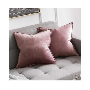 MIULEE Pack of 2 Decorative Velvet Throw Pillow Cover Soft Jam Pillow Cover Soild Square Cushion Case for Sofa Bedroom Car 18x 18 Inch 45x 45cm