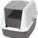 Catit Airsift Litter Pan Large  Covered Cat Litter Box with Dual-Action Odor Control Leak Preventing Design  Includes Filter Pad, Easy to Clean, Reduces Litter Tracking - 22.4 L x 18.3 H x 15.3 W