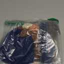 Flower Knit Crochet Fuzzy Bucket Hat Women Winter Warm Beanies Hat Furry Plush Faux Fur Fishing Skull Cap Fishman Hats (Navy)