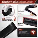 DimFlux 4PC Rain Guards for 2014-2018 Chevy Silverado/GMC Sierra 1500 CrewCab Window Visors for 2015-2019 Chevy Silverado/GMC Sierra 2500 3500 Deflectors Sun Shades Vent Tape On Out Channel
