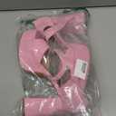 WSKEISP Platform Chunky Heels for Women Trendy Square Toe Heeled Sandals Black White Pink Silver Gold High Heels Ankle Strap Party Wedding Dress Pumps (10.5, Pink)