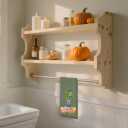 Fall Kitchen Towels, Pumpkin Decorative Fall Hand Towels, Pink Bowknot Coquette Dish Towel Dishcloths Tea Towel for Kitchen, Blue and White Porcelain Tree Chinoiserie Decor, Green 16x24in