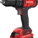 CRAFTSMAN V20 Cordless Drill/Driver Kit, 1/2 inch, Battery and Charger Included (CMCD700C1)