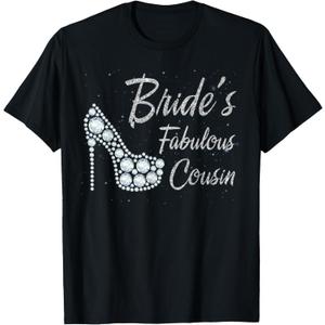 Bride's Fabulous Cousin, Cousin Of The Bride T-Shirt (Black)