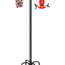 Double Shepherds Hook 76 Inch Bird Feeder Pole 2 Pack 3/4 Inch Thick Heavy Duty Garden Hooks for Outdoor Hanging Hummingbird Feeder, Plant Baskets, Solar Light Lanterns, String Light