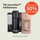 BELLA VersaBrew 2-in1 Coffee Maker, K-Cup compatible, Brew 3 Sizes Carafes & Single Serve Cups, Dishwasher Safe Reusable Filter & Filter Holder, Iced Coffee Function, 60oz Tank, Blossom