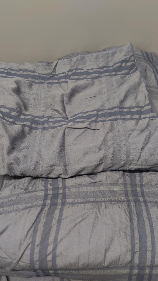 Comforter Set with 2 pillowcases Full/Queen 88x92 in ( Grey )