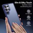 2 x CASEKOO Genuine Official for Samsung Galaxy S25 Ultra Case [16FT Military Drop Protection] [Anti Stain Tech] Slim Matte Translucent Shockproof Protective S25 Ultra Case 6.9'', Blue