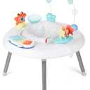 Skip Hop 2-in-1 Baby Activity Center with 20+ Developmental Activities Light-up Musical Piano for Tummy Time Play 4 Clip-on & Moveable Toys and 360-degree Rotating Seat Seascape Age 4m+