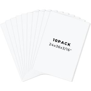 Golden State Art 24x36 White Foam Board 3/16 Thick 10 Pack | Acid Free, Polystyrene, Warp-Resistant, Easy to Cut, For Drawing Presentation, Project, Picture, Decorations & Craft Display