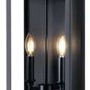 Large Outdoor Sconce Garage Lights Modern Outdoor Wall Light Exterior Wall Lantern Lights for House,Front Porch,2-Light Patio Wall Light Fixture with Thick Glass Shades E12 Waterproof, Pack of 1