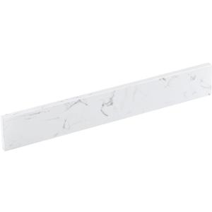 30 in. W x 4 in. H Engineered Stone Backsplash for Bathroom Vanity Sink Top in Carrara White