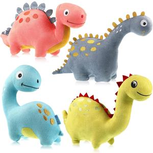4 Packs Dinosaur Stuffed Animal Cute Dinosaur 9 Inch Plush Toys Adorable Soft Toy for Kids Baby Birthday Party Favors 4 Packs Dinosaur Stuffed Animal Cute Dinosaur 9 Inch Plush Toys Adorable Soft Toy for Kids Baby Birthday Party Favors