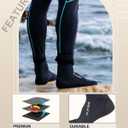 XUKER Neoprene Water Socks 3mm, Sand Proof Beach Volleyball Socks Diving Socks for Outdoor Water Sports (Black, S)