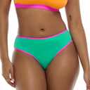 EIDON Women's Propel High Waisted Mid Coverage Bikini Bottom Swimsuit (XL)