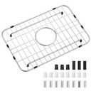 Sink Bottom Grid 29-1/2" X 15-9/16", Centered Drain with Corner Radius 3/8", Sink Protector