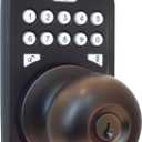 Keyless Entry Door Lock, Digital Door Knob with Keypad Electronic Smart Locks with 15 User Codes for Bedroom Front Doors, One-Touch Locking, Easy Installation (Oil Rubbed Bronze)