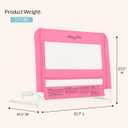 Dream On Me Mesh Security Bed Guard Rail for Toddlers 2–5 Years, Pink, 32.7"L x 14.1" W x 23.5" H