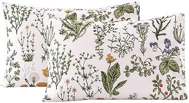 Amazon.com: ECOCOTT 100% Cotton Pillowcases Standard Size, Floral Print Pattern Pillow Cover 2 Pack, Super Soft Envelope Closure Standard Pillow Case Set (Standard, 20"x26") : Home & Kitchen